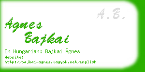 agnes bajkai business card