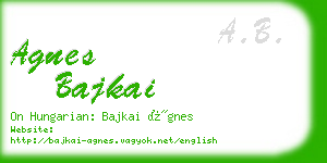 agnes bajkai business card